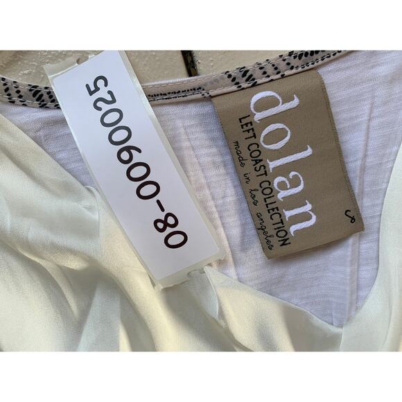 Dolan Top Womens Small White Satin V Neck Gathered Asymmetrical Anthropologie - Picture 6 of 12